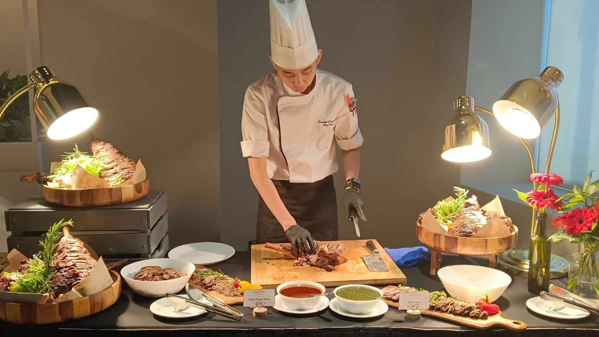 Buffet Catering Event With Live Craving Station